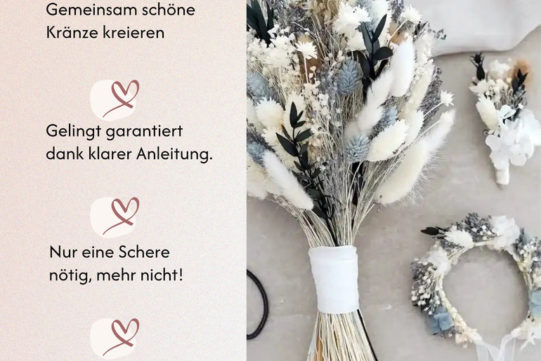 DIY Hochzeit-Set Lorelei von Blumelei mit Strauß, Armband und Boutonnière – weitere Produktansicht