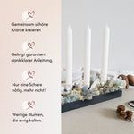 DIY-Set Adventstablett Liv Silber von Blumelei – weitere Produktansicht
