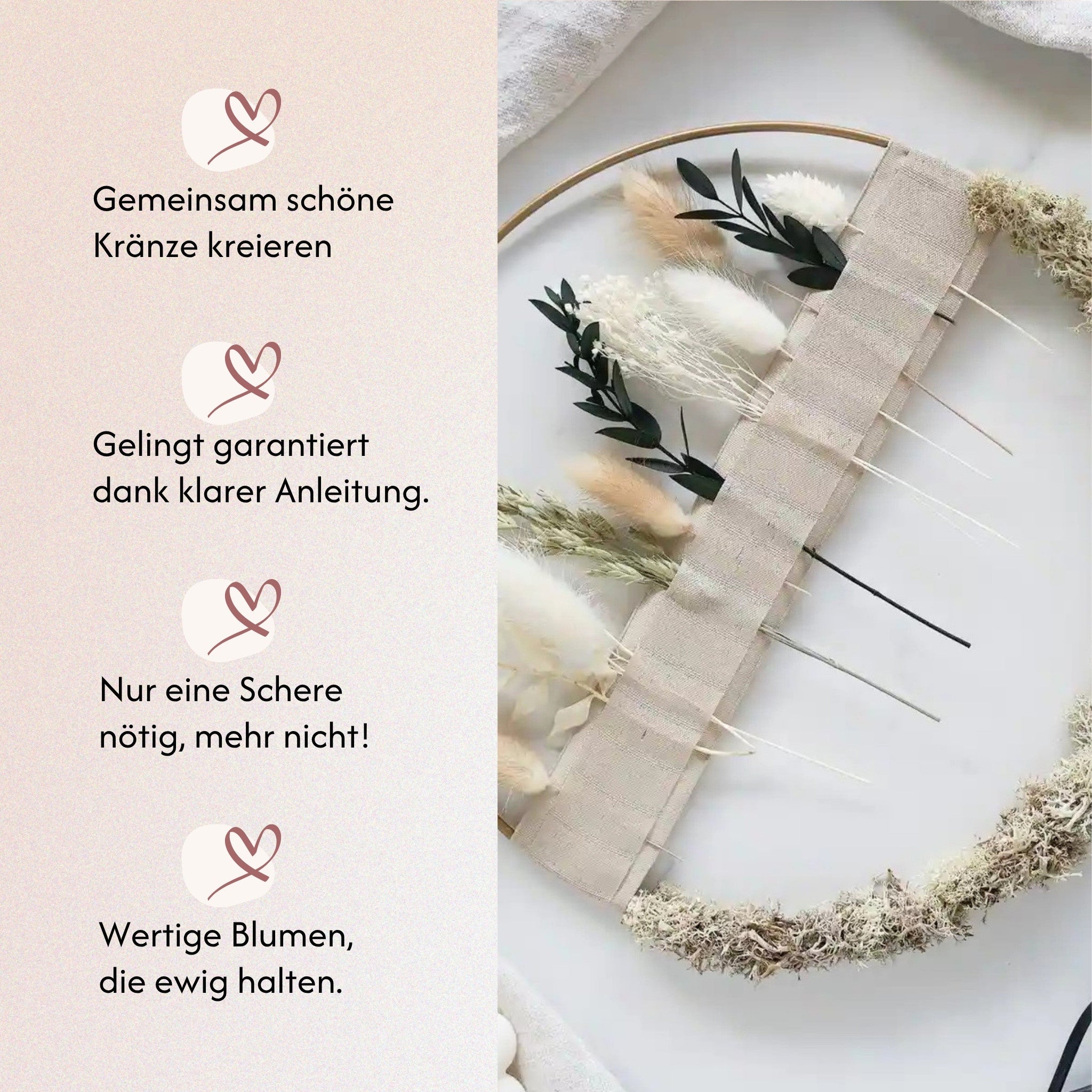 DIY-Set Fensterkranz Heidi von Blumelei – weitere Produktansicht