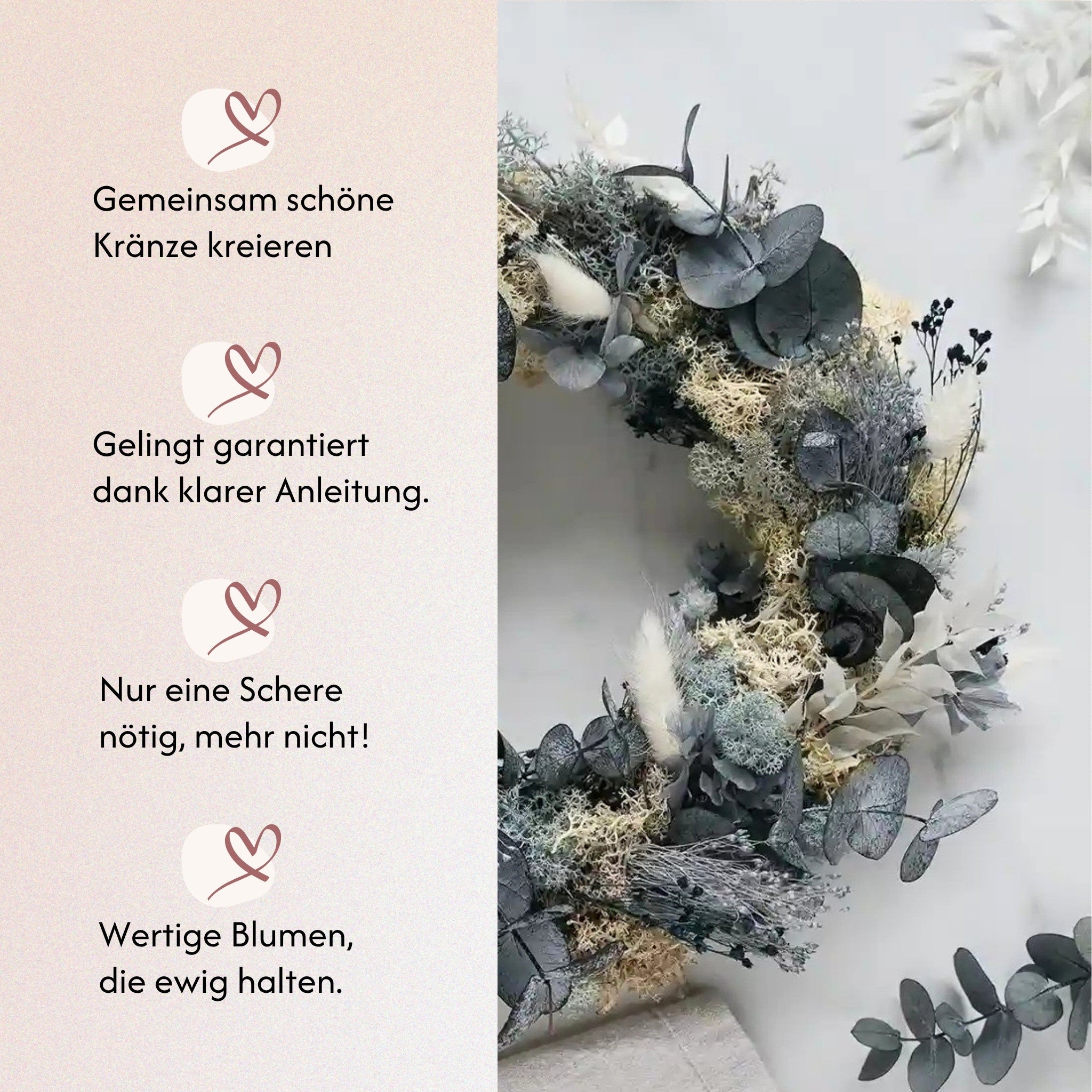 DIY-Set Tischkranz Iva von Blumelei – weitere Produktansicht