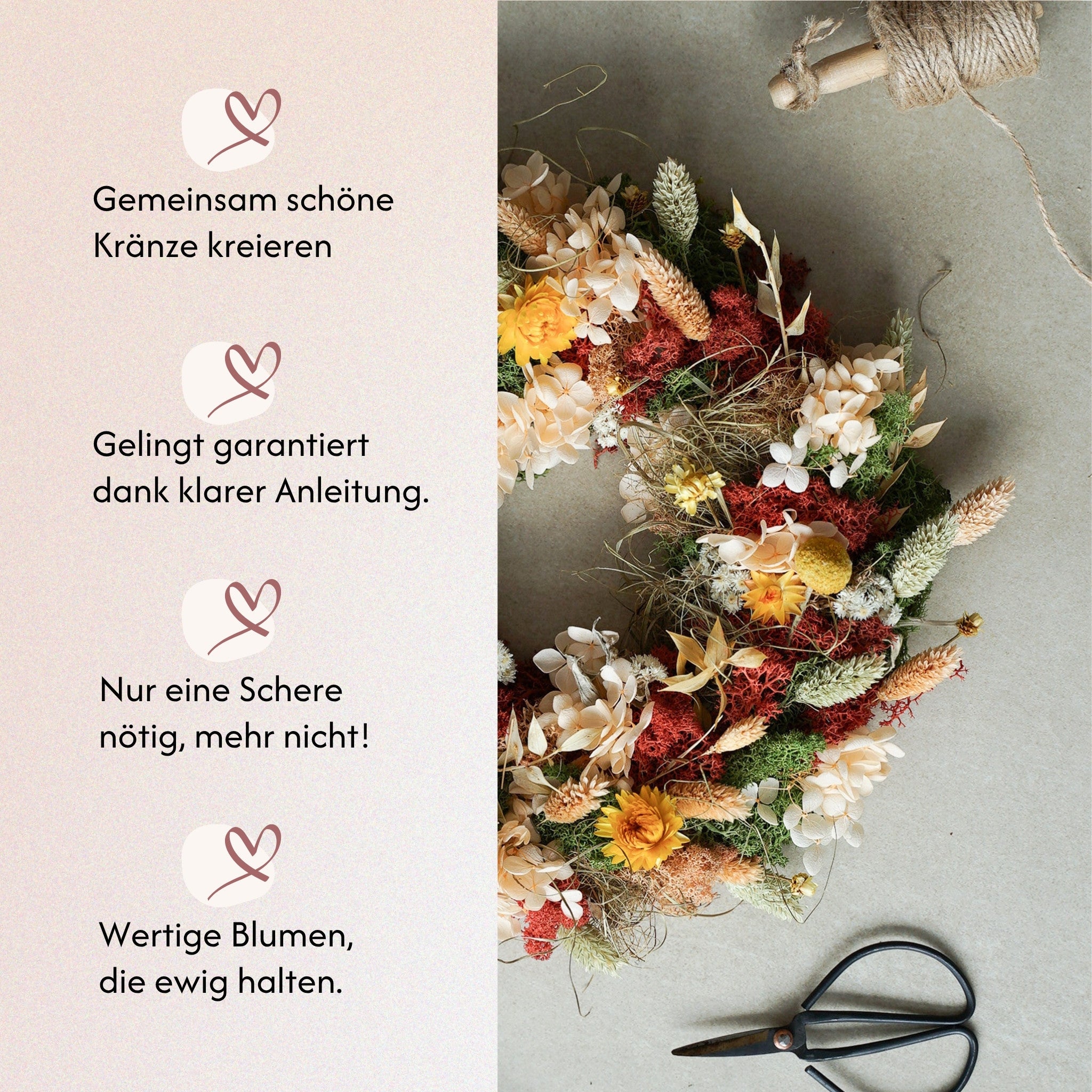 DIY-Set Tischkranz Lieselotte von Blumelei – weitere Produktansicht