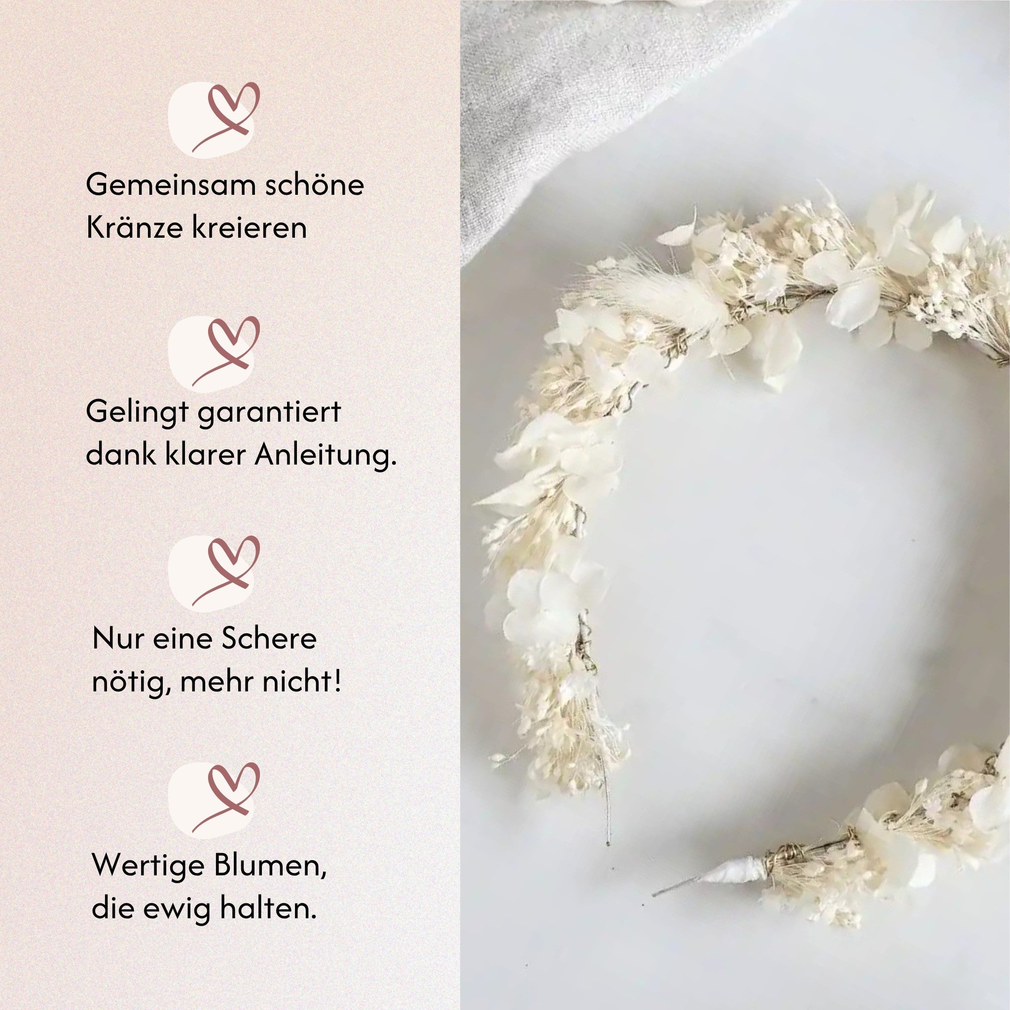 DIY-Set Trockenblumen Haarreif Leni von Blumelei – weitere Produktansicht