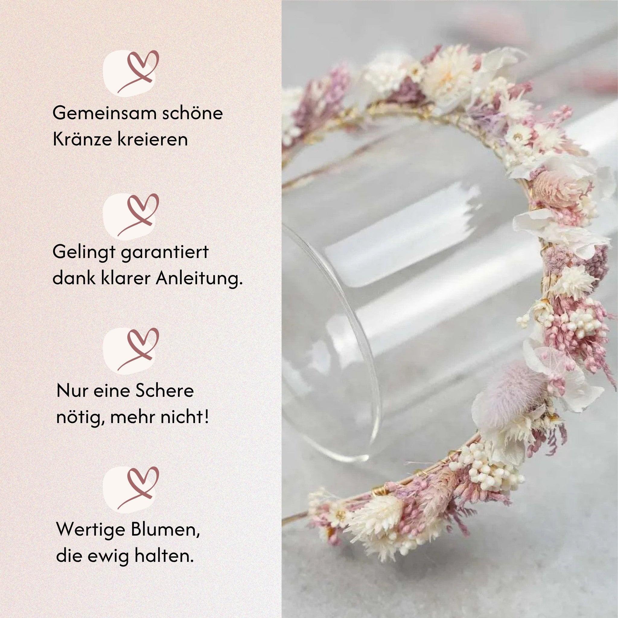 DIY-Set Trockenblumen Haarreif Mia von Blumelei – weitere Produktansicht