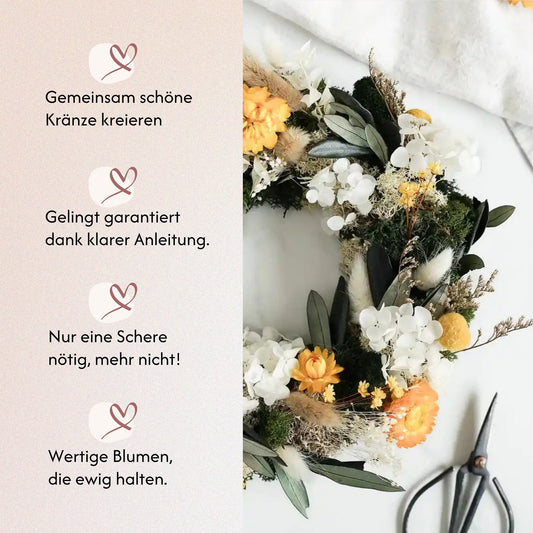 DIY-Set Trockenblumen Tischkranz Ruth von Blumelei – weitere Produktansicht