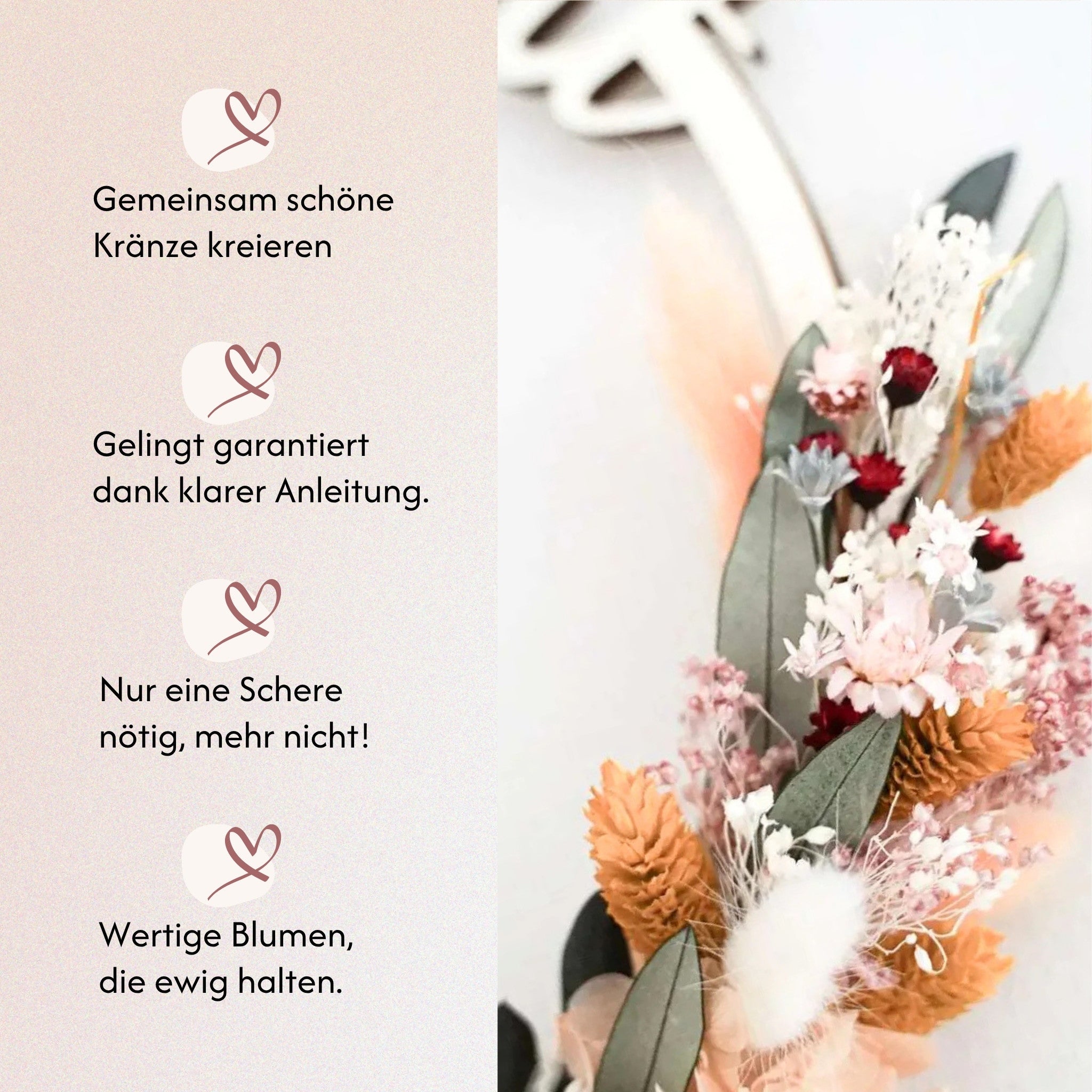 DIY-Set Trockenblumen Türkranz Julia von Blumelei – weitere Produktansicht