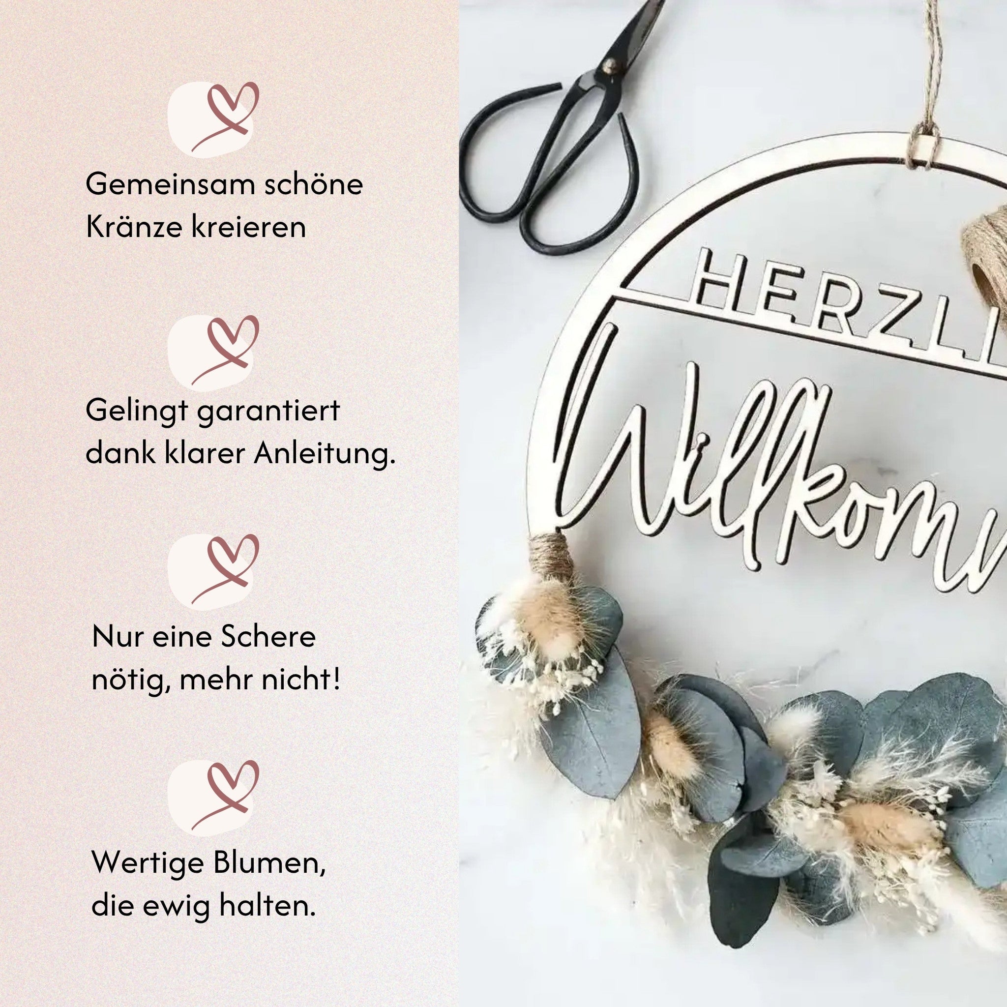 DIY-Set Trockenblumen Türkranz Svea von Blumelei – weitere Produktansicht