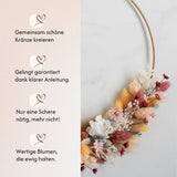 DIY-Set Trockenblumenkranz Daisy mit Herz von Blumelei – weitere Produktansicht