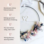 DIY-Set Trockenblumenkranz Judith mit Herz von Blumelei – weitere Produktansicht
