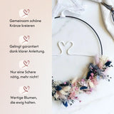 DIY-Set Trockenblumenkranz Judith mit Herz von Blumelei – weitere Produktansicht