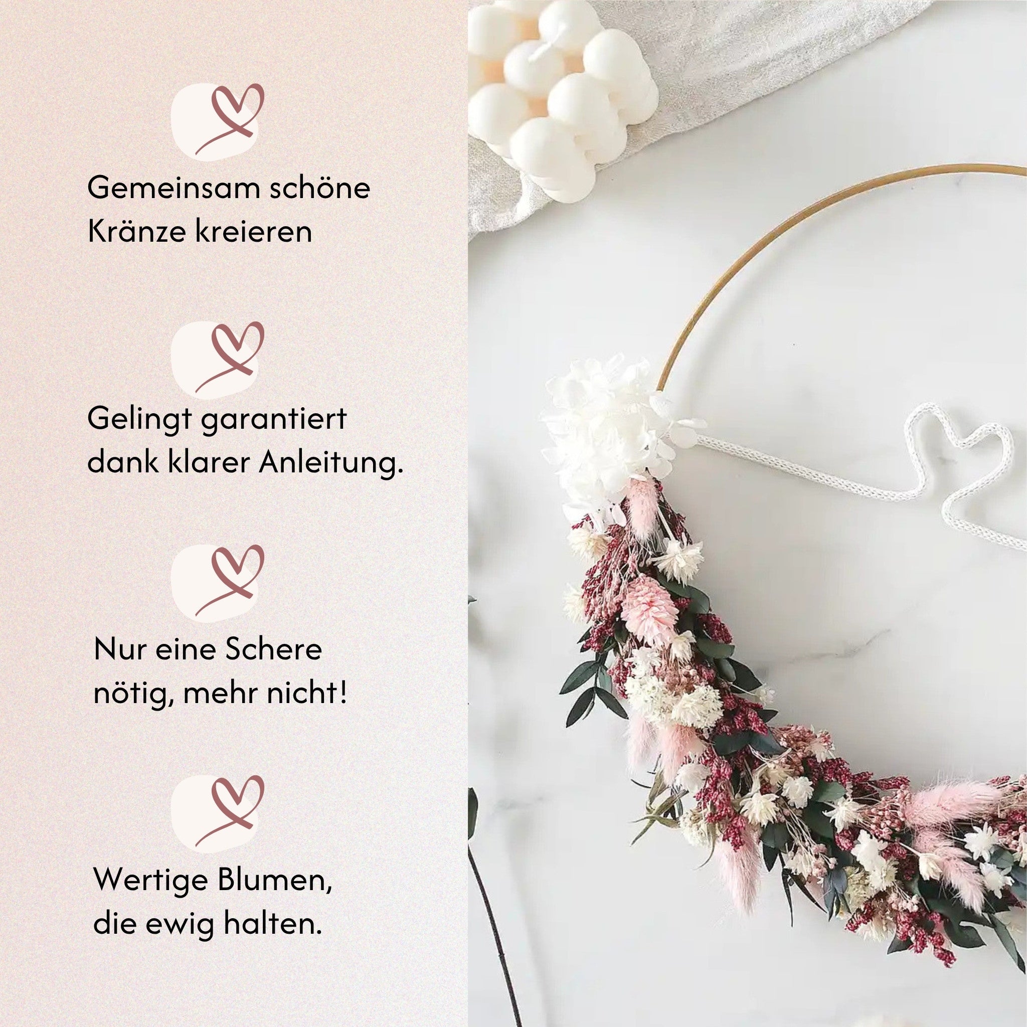 DIY-Set Trockenblumenkranz Marlies von Blumelei – weitere Produktansicht