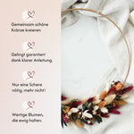 DIY-Set Trockenblumenkranz Rosalie gold von Blumelei – weitere Produktansicht