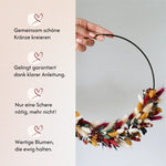 DIY-Set Trockenblumenkranz Rosalie schwarz von Blumelei – weitere Produktansicht