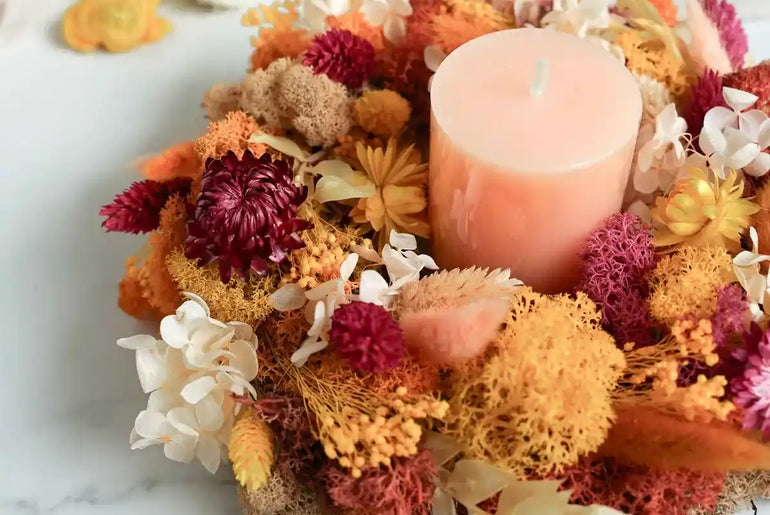 DIY-Set Trockenblumen Tischkranz Kiki