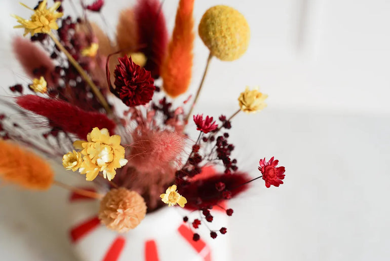 DIY-Set Trockenblumenstrauß Carlotta mit Vase