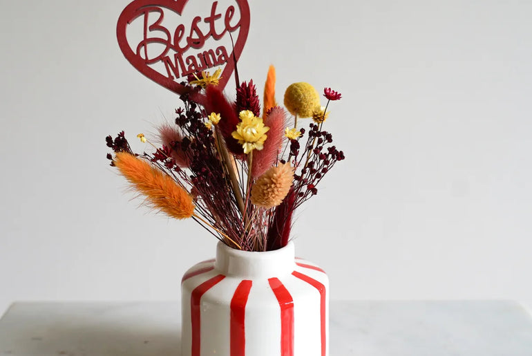 DIY-Set Trockenblumenstrauß Carlotta mit Vase