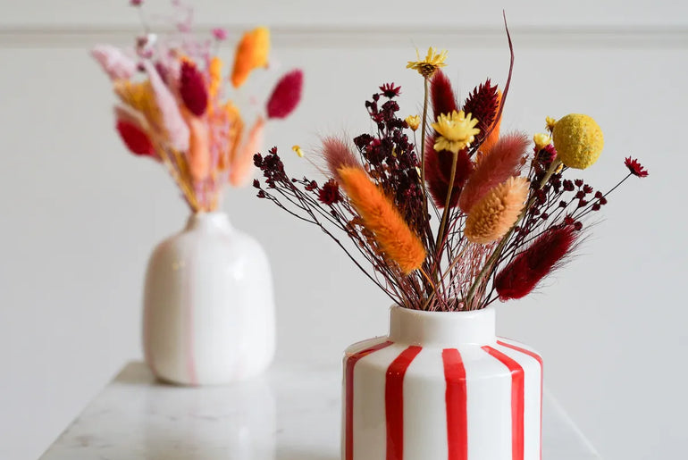 DIY-Set Trockenblumenstrauß Carlotta mit Vase