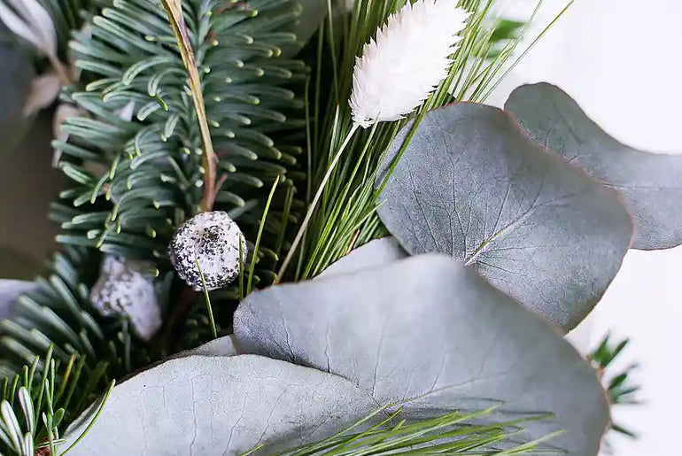 DIY-Set Adventskranz Nordik: Kreatives Set mit Trockenblumen für einen stilvollen, nordischen Adventskranz