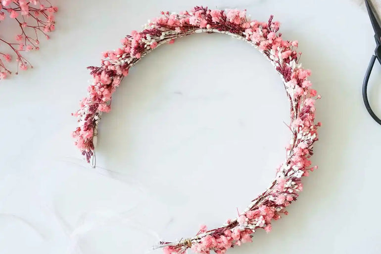 DIY-Set Trockenblumen Haarkranz Tessa