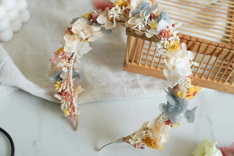 DIY-Set Trockenblumen Haarreif Susi