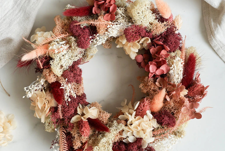 DIY-Set Trockenblumen Tischkranz Paulina