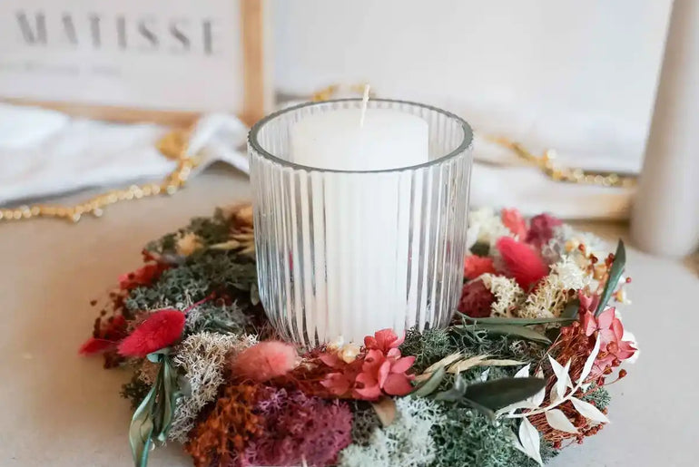 DIY-Set Trockenblumen Tischkranz Jette