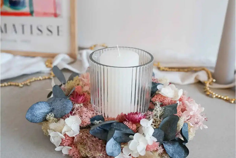 DIY-Set Trockenblumen Tischkranz Elli