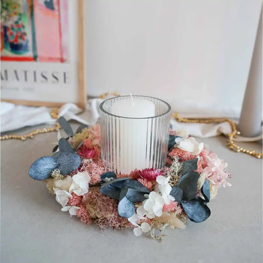 DIY-Set Trockenblumen Tischkranz Elli