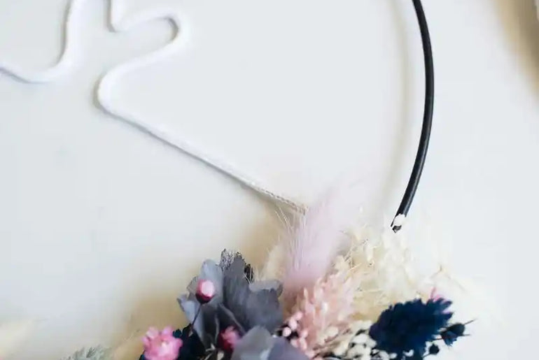 DIY-Set Trockenblumenkranz Judith mit Herz